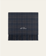 ECHARPE PATCHWORK CHECK NAVY - LES DEUX