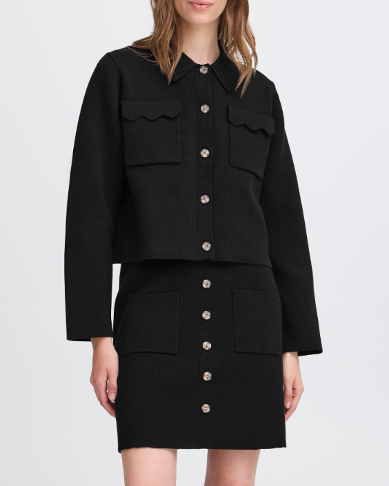 GILET KETTY CA2 BLACK ~ ICHI