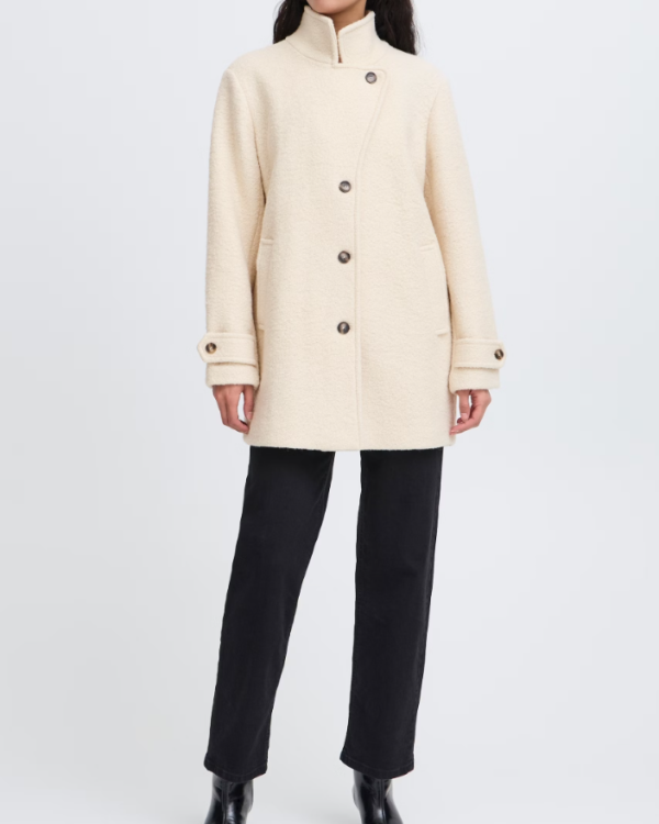 MANTEAU STIPA JA8 ALMOND MILK ~ ICHI