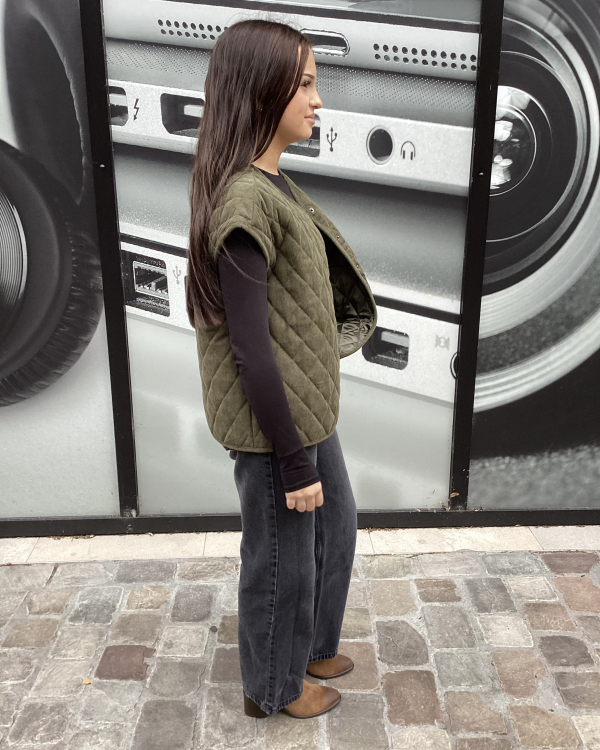 VESTE GLAMOUR KAKI - LA CABANE D ORSON