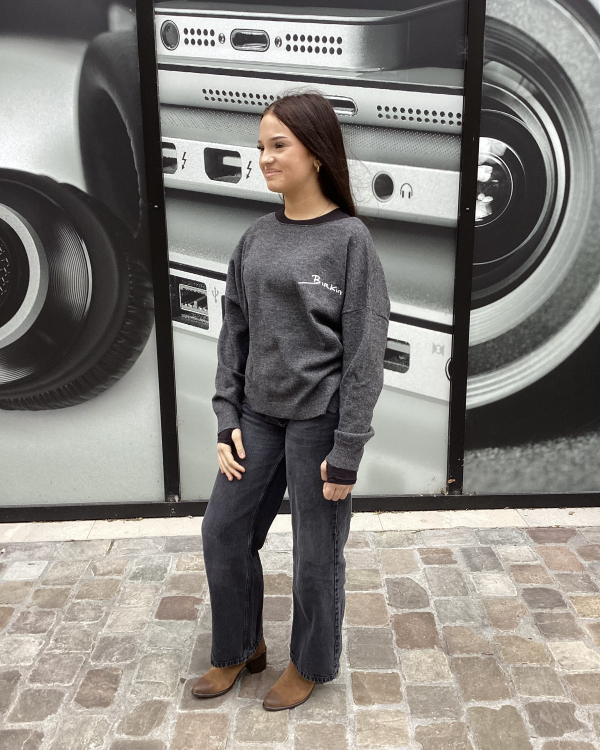 PULL BIRKIN ANTHRACITE - LA CABANE DORSON