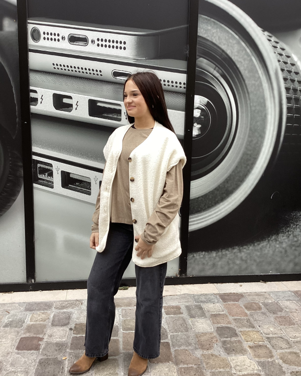 GILET YODA ECRU - LA CABANE ORSON