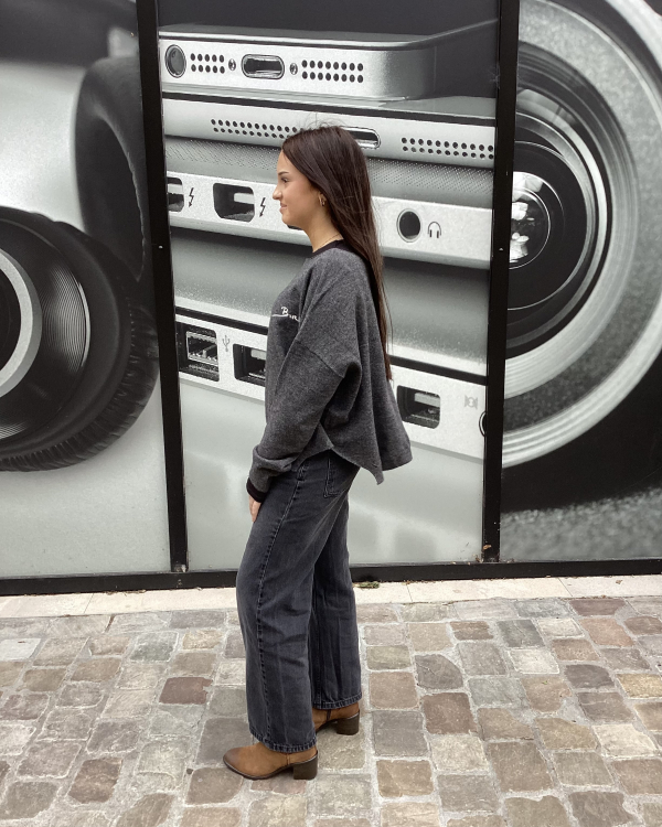 PULL BIRKIN ANTHRACITE - LA CABANE DORSON