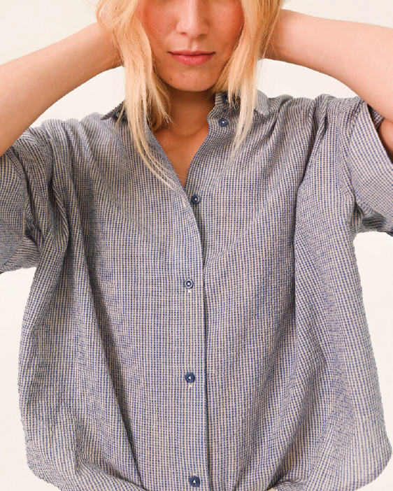 CHEMISE INES/MAJORELLE BLEU ~ SACRÉ COEUR