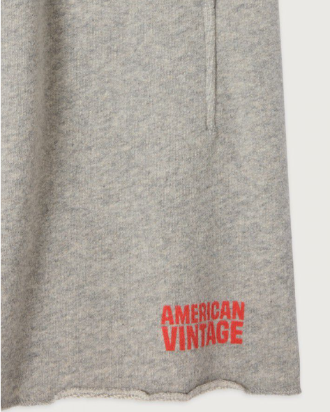 SHORT MNYZ09A GRIS CHINÉ ~ AMERICAN VINTAGE