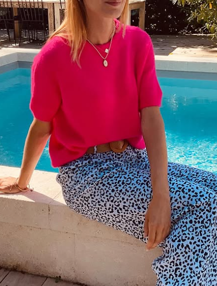 PULL KITTY ROSE BONBON ~ LES BAIGNEUSES