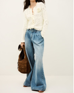 GILET SORIA ECRU ~ BA&SH