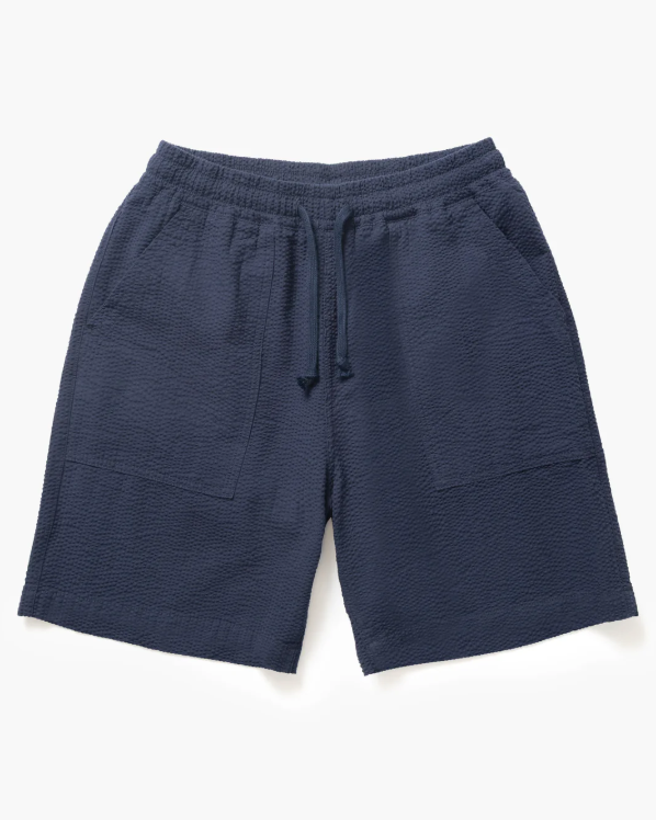 SHORT CHEF SEESUCKER DARK NAVY ~ SERVICE WORKS