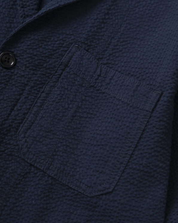 VESTE SERVER SEESUCKER DARK NAVY ~ SERVICE WORKS