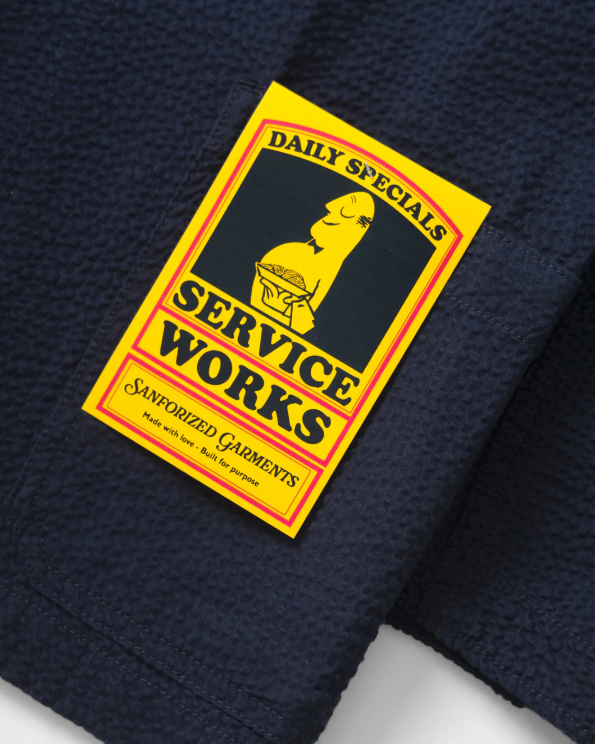 VESTE SERVER SEESUCKER DARK NAVY ~ SERVICE WORKS