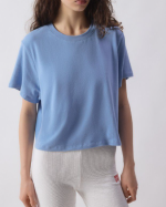 T-SHIRT YPA02G BLEU CHINÉ ~ AMERICAN VINTAGE