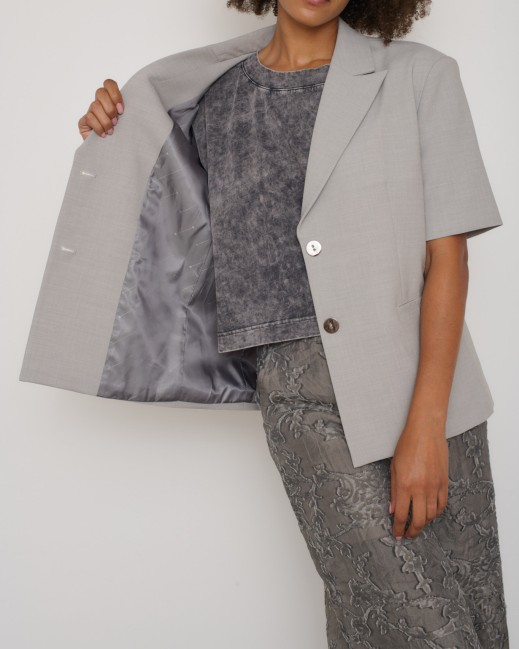 BLAZER SOUFFLE GREY ~ AURAEME