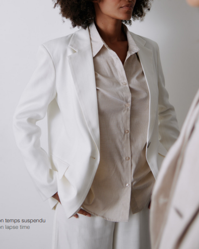 BLAZER BATTEMENT WHITE ~ AURAEME