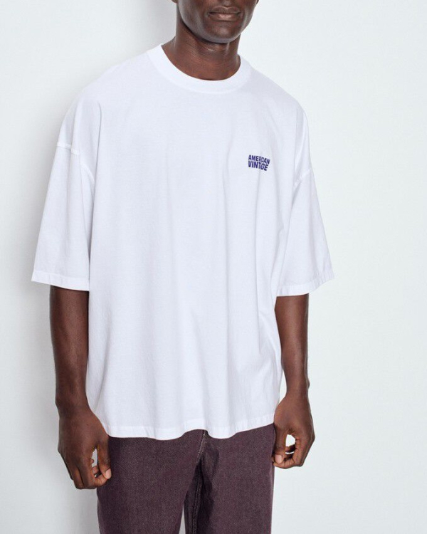 T-SHIRT MGIX02A BLANC ~ AMERICAN VINTAGE