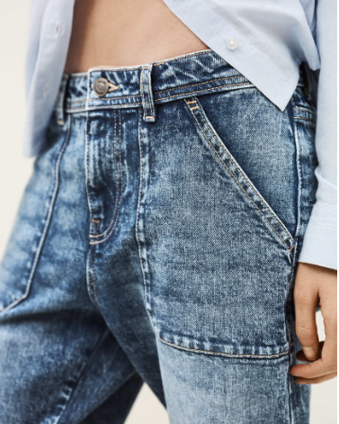 JEAN MALLY LIGHT USED BLUE ~ BA&SH