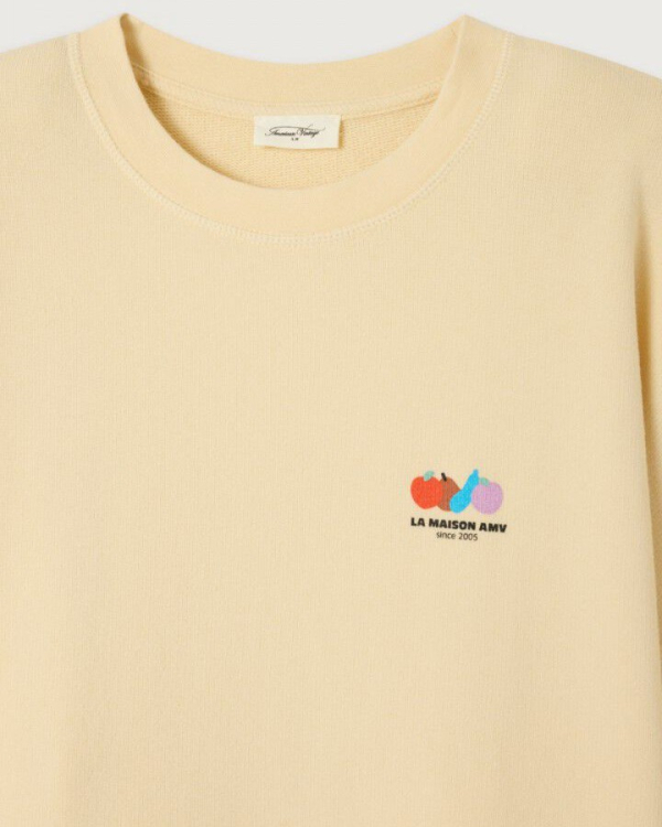 SWEAT ATU03D ECRU ~ AMERICAN VINTAGE