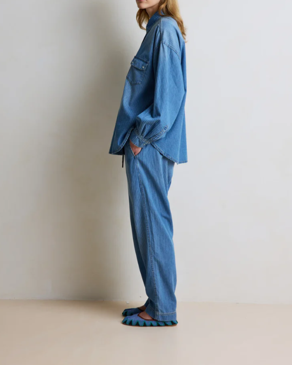 CHEMISE KAITLINE LIGHT STRIPE DENIM~ HOD