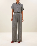 PANTALON BENJI JET BLACK STRIPE ~ BY BAR