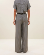 PANTALON BENJI JET BLACK STRIPE ~ BY BAR