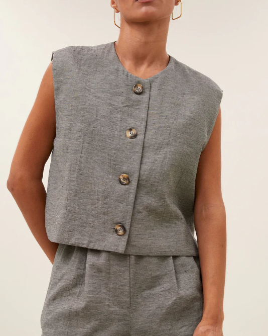 GILET NORI CHARCOAL MELEE ~ BY BAR