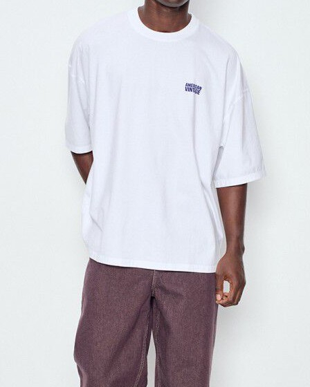 T-SHIRT MGIX02A BLANC ~ AMERICAN VINTAGE