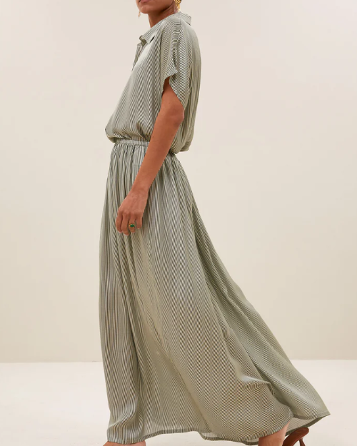 BLOUSE KARLY GREEN STRIPE ~ BY BAR