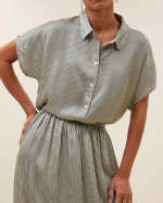 BLOUSE KARLY GREEN STRIPE ~ BY BAR