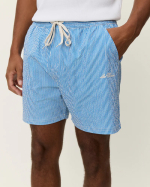 SHORT STAN STRIPE  PALACE BLUE ~ LES DEUX