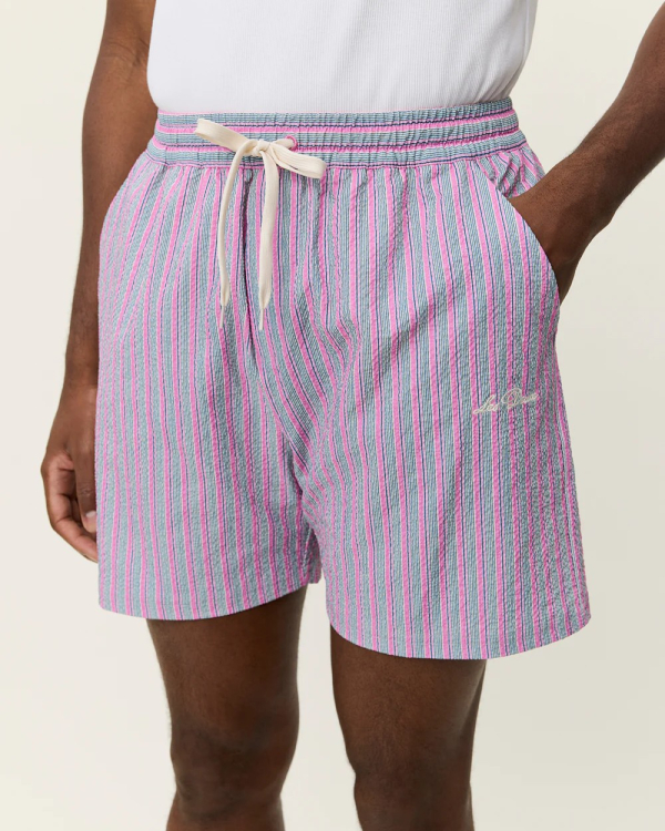SHORT STAN STRIPE  CROCUS PINK ~ LES DEUX