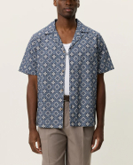 CHEMISE LUKAS ARABESQUE  BLUE FOG ~ LES DEUX