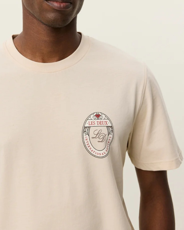 T-SHIRT BRADY OYSTER GRAY WHITE ~ LES DEUX