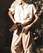 CHEMISE ISABELLE CARAMEL STRIPE ~ HOD