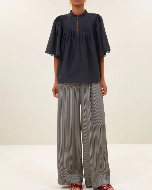 BLOUSE SANNE CHARCOAL ~ BY BAR