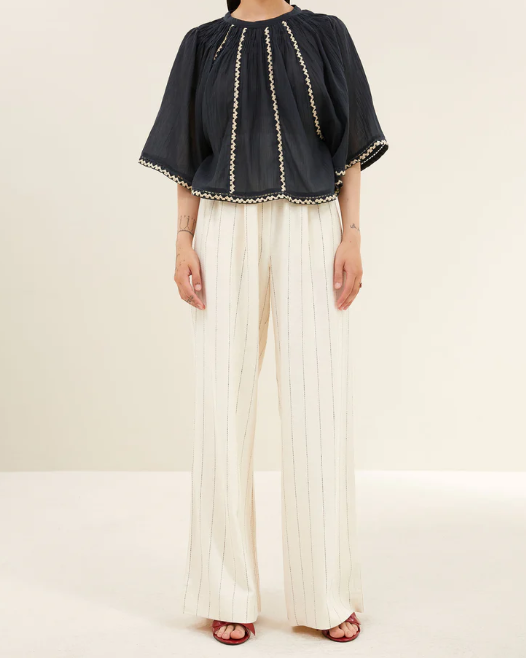 PANTALON BENJI BLACK THIN STRIPE ~ BY BAR