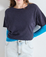 T-SHIRT SON02FG NAVY BLUE ~ AMERICAN VINTAGE