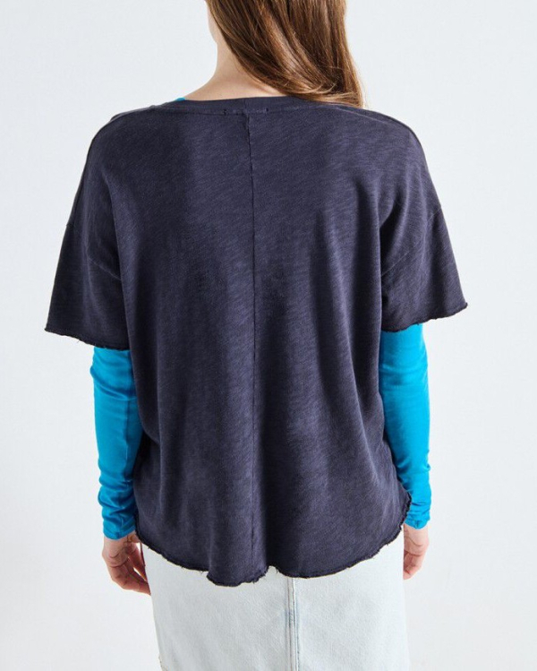 T-SHIRT SON02FG NAVY BLUE ~ AMERICAN VINTAGE