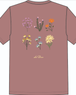 T-SHIRT WILD FLOWER ASH ROSE PINK ~ LES DEUX