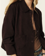 VESTE EN CUIR MILAS CHOCOLAT - BASH