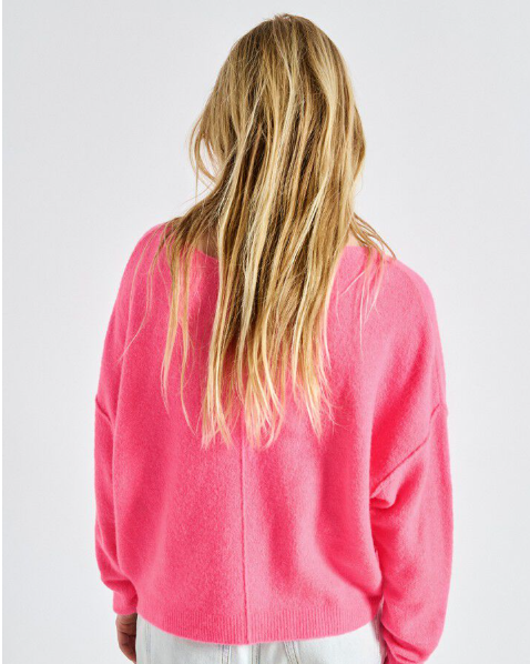 PULL DAM225 ROSE FLUO ~ AMERICAN VINTAGE