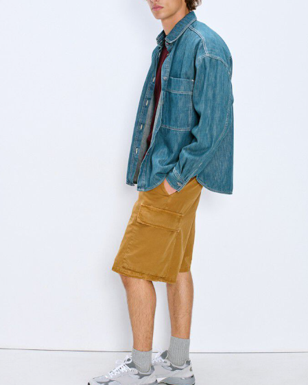 CHEMISE MYDO06A MEDIUM GREEN ~ AMERICAN VINTA