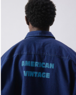 CHEMISE MCOM06A BLEU BRUT ~ AMERICAN VINTAGE