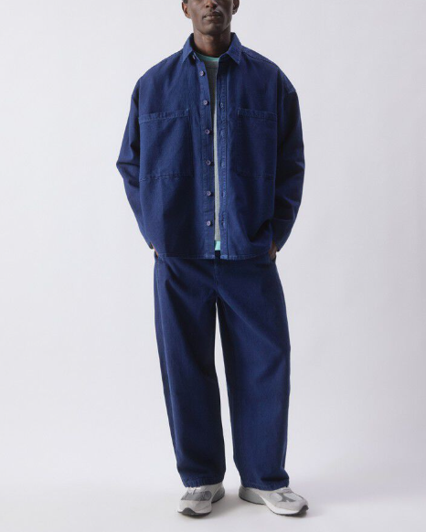 CHEMISE MCOM06A BLEU BRUT ~ AMERICAN VINTAGE