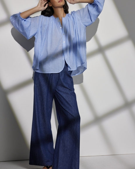 BLOUSE GABON 115 LIGHT BLUE ~ JC SOPHIE