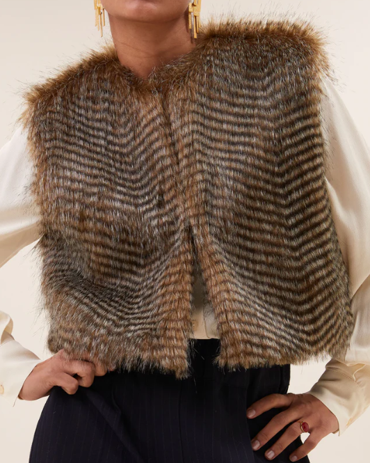 GILET NORI BROWN ~ BY BAR