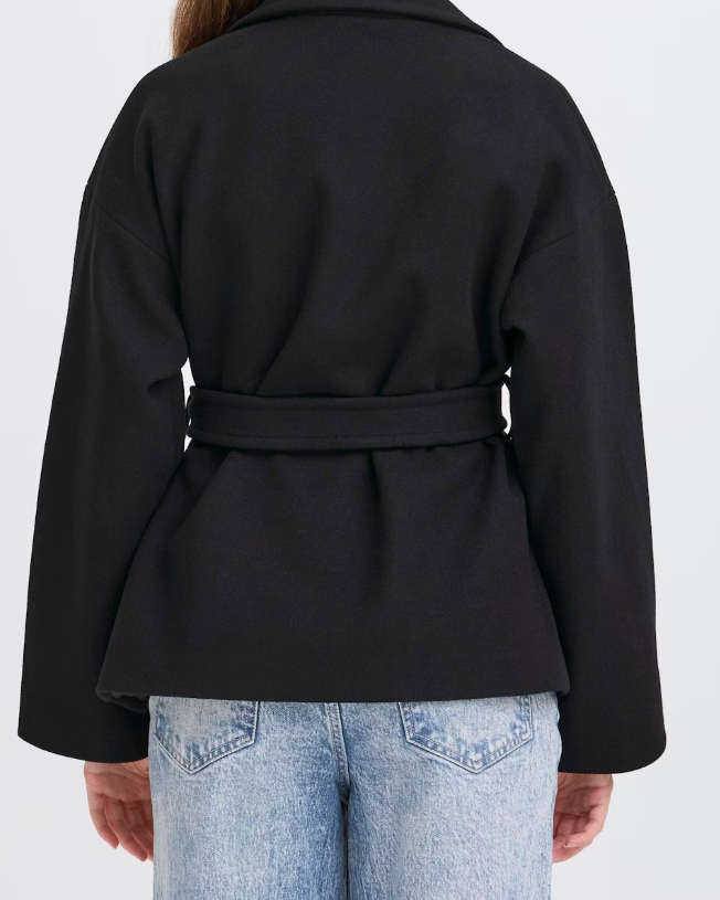 MANTEAU JANNET JA10 COURT BLACK ~ ICHI