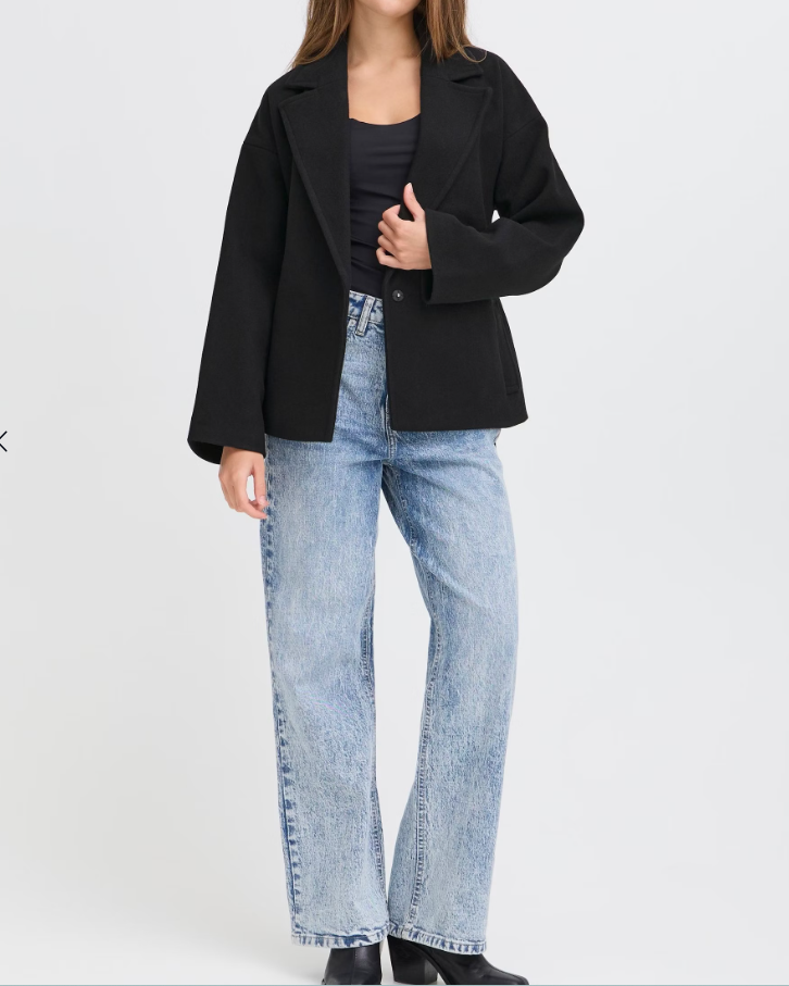 MANTEAU JANNET JA10 COURT BLACK ~ ICHI
