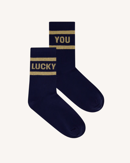 CHAUSSETTE LUCKY NAVY ~ BY BAR