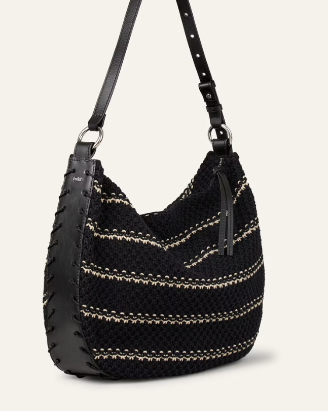 SAC MACRAME ARYA NOIR/ECRU ~ BASH