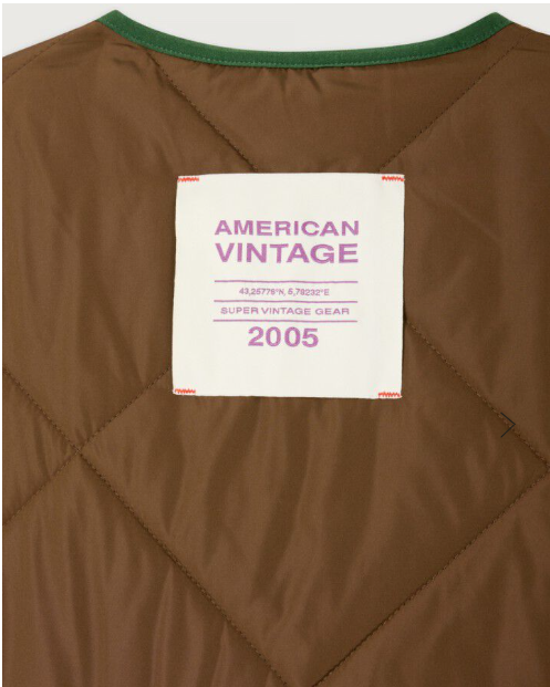 MANTEAU VOW16A CHATAIGNIER ~ AMERICAN VINTAGE