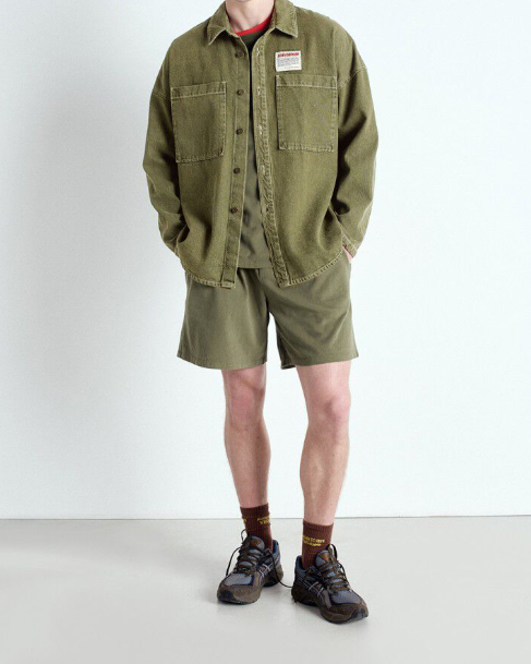 CHEMISE MUZA06A KAKI ~ AMERICAN VINTAGE